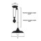 Westinghouse Pendant 60W Pulley Iron Hill 12In, Matte Black Shade 6129300 - alternate 4